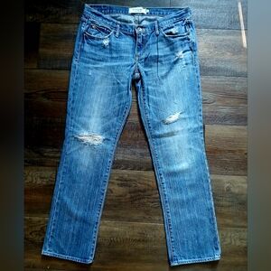 Abercrombie & Fitch Women’s Jeans Low Rise Distressed Destroyed Crop 4 Short Y2K